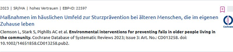 Cochrane Reviews sind mit dem Cochrane Logo gekennzeichnet